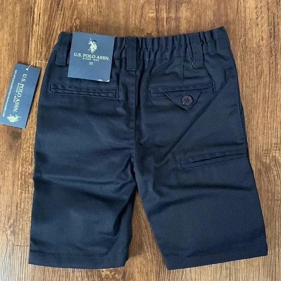 US Polo Navy Blue Boys School Uniform Shorts Toddler - Picture 2 of 6